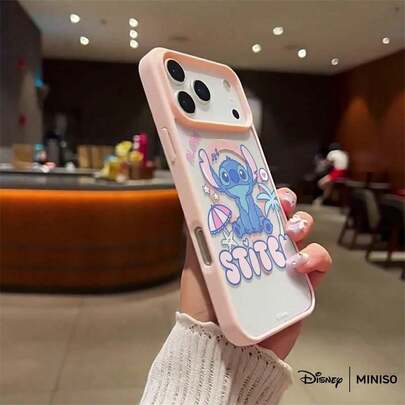 Miniso Funda de teléfono de Stitch de Disney con diseño tropical temático de ALOHA, accesorio Disney dulce y juguetón, funda magnética transparente resistente a golpes adecuada para iPhone 17 Pro Max/17 Pro/17 Air/17/16/15/14/13/12/11/X/XS Pro/Pro Max Series, funda para iPhone 17 Pro Max, funda para iPhone 17 Pro, funda para iPhone 17, regalos navideños para la novia, la elegida, moda de principios de otoño