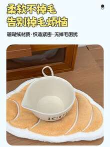 1条悬挂式超强吸水手巾，珊瑚绒可爱面包造型手巾，适用于厨房和浴室，易于清洁（实物与图片可能存在轻微色差） - 彩色 - 查看 7