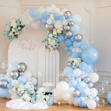 20/40 piezas Globos de 10 pulgadas en blanco mate, azul macaron, transparente y plateado metálico, adecuados para cumpleaños, bodas, Día de San Valentín, Navidad, Año Nuevo, ceremonia de inauguración, decoración del hogar, arreglo de globos, fiesta de globos, accesorios de fotografía, fondo fotográfico, decoración de bodegón - Ver 6