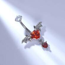 1pc G23 Titanium Fashionable & Delicate Belly Button Ring For Women - Silver - View 1