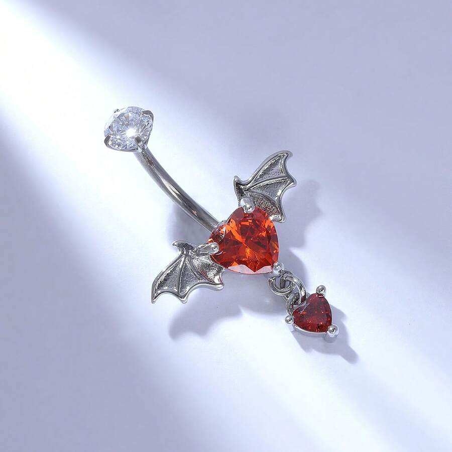 1pc G23 Titanium Fashionable & Delicate Belly Button Ring For Women - Silver - View 1