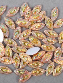 100 piezas/paquete, 7*15mm Piedras de Rhinestone de resina con forma de ojo de caballo, Rhinestones planos de colores AB, Rhinestones de resina de colores, Rhinestones AB para ropa, bolsos, zapatos DIY - 7*15 mm 100 piezas - Ver 8
