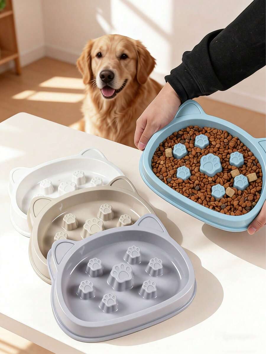 1pc Interactive Dog Bowl, Designed To Prevent Choking And Encourage Slow Eating, With Maze-Like Structure. Suitable For Small And Medium Dogs, With Anti-Slip Design To Reduce Bloating - 300ml - View 1