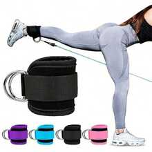 1 Set Resistance Bands With Ankle Strap, D-Ring Ankle Cuff, Adjustable Tension, Suitable For Home, Gym, And Leg Muscle Training - Multicolor - View 9
