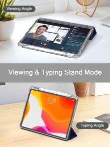 Navy Blue Tablet Case Suitable Compatible With Ipad A16 11th/10th Gen, 9th/8th/7th Gen 10.2", Air 10.9"/11", Pro 11", Air 13", Pro 12.9", With TPU Leather Flip Cover - Navy Blue - View 8