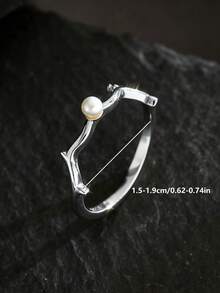 1pc Women's Branch Shaped Faux Pearl Ring, Daily Wear & Holiday Gift - Multicolor - View 14