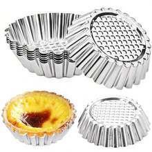 Stainless Steel Thickened Egg Tart Molds, Cake Molds, Chrysanthemum Cups, Cake Molds, Lace Cake Cups, Rice Cake Molds, Baking Utensils,The Stainless Steel Material Of The Chrysanthemum-Shaped Egg Tart Mold Can Be Reused For Mini Pies, Pies, Fruit Tarts, Mini Cakes, Milk Omelets, Muffins, Puddings, And Jelly Baking Molds. - View 13