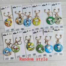 SNOOPY 1pc Keychain, Classic Peanuts Comic Peripheral, And Cute. Round Shape And Cute Texture, It Is Both A Keychain And An Exquisite Badge, Versatile. Versatile Style, Suitable For Various Scenarios Such As Student Backpacks, Carry On Bags, Car Keys, Etc., Easily Adding Points To Daily Dressing - Multicolor - View 5