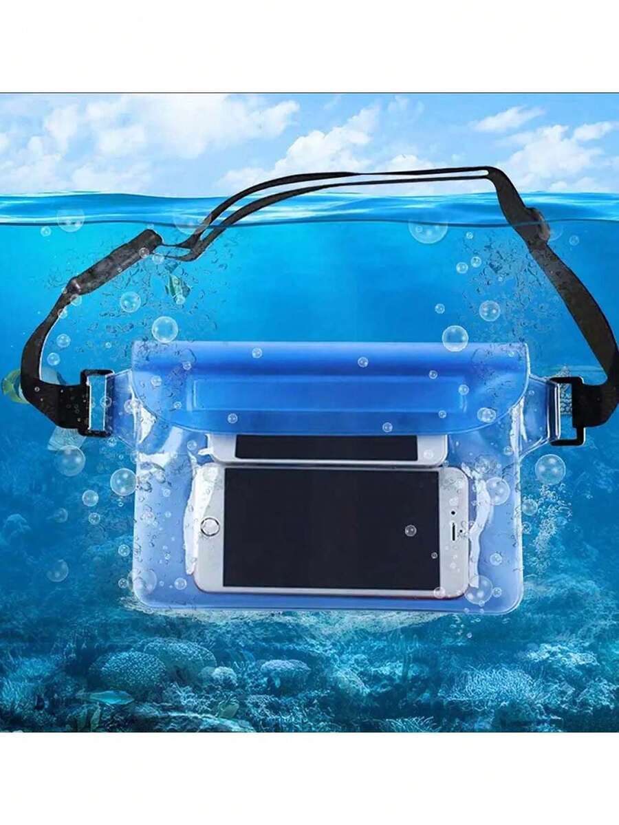 1個海灘旅行手機防水袋,通用防水手機收納袋,適用於海灘、潛水、漂流,自封口透明防水手機保護套 - 掛式 - 查看 1
