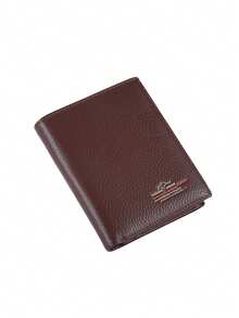 Fashion Men Wallet Genuine Leather Short Design Male Pocket Card Holder Wallet - Brown - View 7