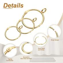 10pcs/30pcs/50pcs Roman Curtain Rings, Curtain Rings With Eyelets, 3.8cm/1.5inch Metal Curtain Rings, Hanging Rings And Curtain Hooks, No Need To Dismantle Curtain Track, Roman Pole, Easy Installation, Suitable For Living Room And Bedroom Curtains, Shower Curtain Hooks (Gold, Black, Silver) - Multicolor - View 6