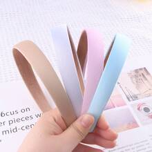 1pc Elegant Satin Solid Color Wide Headband, Suitable For Party, Formal Wear, Gatherings Hairband Hair Hoop - Multicolor - View 3