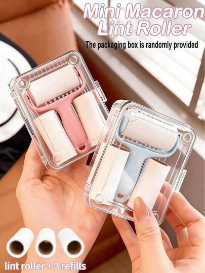 1 Set Portable Mini Lint Roller Kit, Strong Sticky Pet Hair Remover, Detachable Design Compact Lint Roller, Easy To Use, Reusable, No Power Needed For Pet/Clothes/Carpet/Car Seat, Essential For Pet Owners, Suitable For Pet Hair, Furniture, Sofa, Carpet, Car Seat, Car Accessories, Home Goods, Travel Supplies