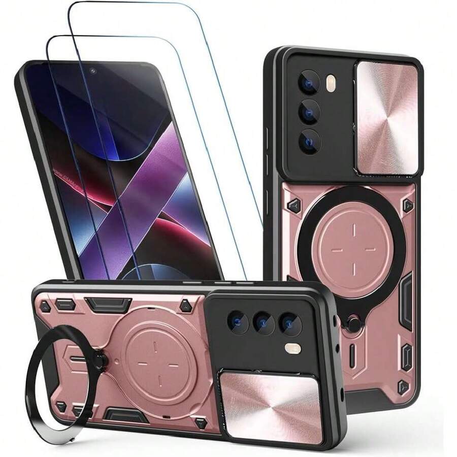 Capa Case For Moto G42 - With Screen Protector And Built-In Phone Stand - Pink, 42515165 - Royal Blue - View 1