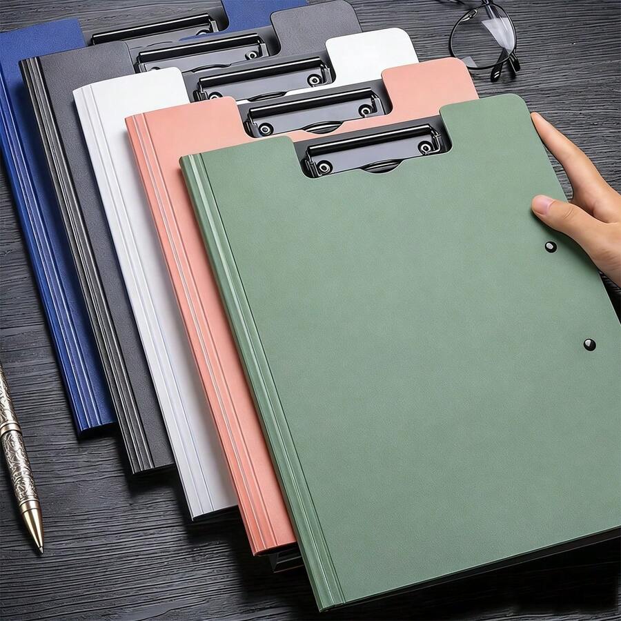 A4 File Folder With Writing Board & Memo Clip, Exam Paper Storage Box, School & Office Supplies, Back To School Stationery