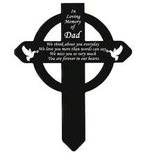 New Cross-Border Memorial Grave Marker, Outdoor Pet Memorial Plaque, Acrylic Cross For Funeral - B - View 7