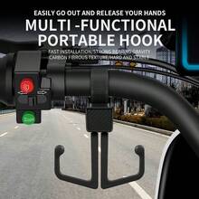 Multi-Function Convenient Front Rotating Double Hook Heavy Duty Hook For Electric Scooter, Motorcycle, Bicycle - 1 Pack - View 6