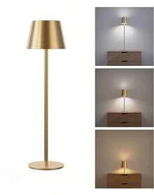 Cordless Table Lamps Rechargeable, 3 Adjustable Height, 5000mAh Battery Operated, 3 Colors Smooth Dimming, Portable LED Waterproof Table Lamp For Dining, Bedroom, Outdoor - Gold - View 1
