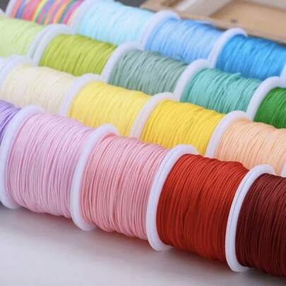4500cm/1775in #72 0,8mm Cuerda trenzada, Nudo chino, Cuerda para manualidades de joyería y colgantes DIY