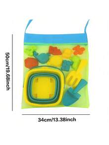 13pcs/7pcs Beach Toy Set, Children Sand Box Toys Including Whale, Starfish, Shell Models, Beach Tool Set, Bucket With Net Bag, Shovel And Rake, Suitable For Boys And Girls Over 18 Months. Small Size Suitable For Backyard Party, Summer Travel, Beach - Multicolor - View 8