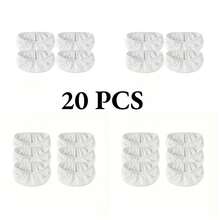 16/20 Pieces Of Dry And Wet Dual-Use Household Flat Mop Replacement Cloth, White, High-Density Fiber With Strong Water Absorption, Strong Adsorption Of Stains And Dust, Dedicated Mop Cloth For Whole House Floor Cleaning - 白色 - 查看 13