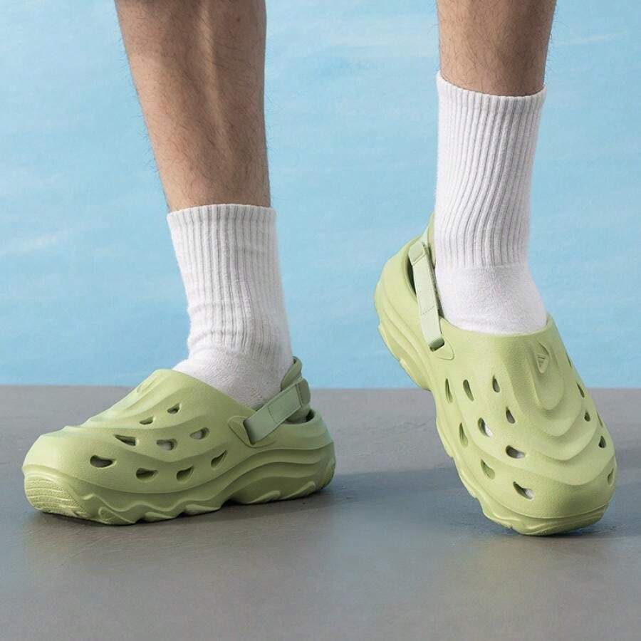 Adidas Dép/sandal MAXXCLOG, giày đi biển thường ngày thoáng khí, giảm sốc, dành cho cả nam và nữ, mã JR7547 - Vàng xanh ma thuật - Xem 1