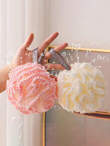 2pcs/Set Multi-Color Mesh Bath Sponge, Soft Bathing Ball, Lace Sphere Bath Sponge, Soft Shower Loofah, Exfoliating Body Scrubber, Bath Sponge, Shower Loofah, Large Mesh Ball For Exfoliating And Skincare, Bathroom Accessories - Multicolor - View 7