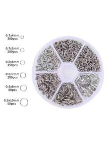 1 Box Multi-Size DIY Jewelry Earring Accessories - 4/5/6/7/8/10mm Single Loop Rings, Jewelry Making Tools Pliers, Jump Rings, Iron Rings, Decorative Rings, Open Rings, Earring Chains, Material Box Set, For Jewelry Making, Jump Rings - 6 Types Of Jump Ring Set - View 32