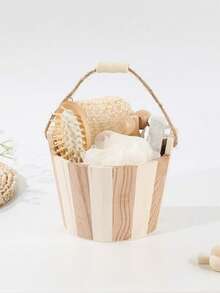 5pcs Bath Set Includes Exfoliating Towel, Bath Brush, Pumice Stone, Loofah, Gift Box - Multicolor - View 8