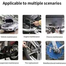 Juego de Herramientas Multifuncionales para Reparación de Automóviles, 46 Piezas, Juego de Herramientas Manuales para el Hogar con Destornillador y Llave Combinada - rojo - Ver 10