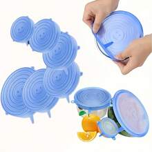 12 piezas Tapas de silicona extensibles - Juego de tapas de silicona para tazones - Cubiertas de sellado para preservación de alimentos, Utensilios de cocina de silicona - Multicolor - Ver 2