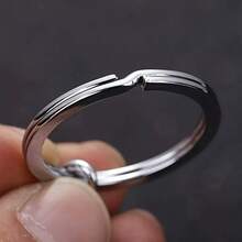 20/40 piezas Anillos partidos para llaves, Llaveros planos duraderos de 0.98" y 1.18" para manualidades DIY, accesorios para bolsas de llaves, uso en automóvil y hogar, accesorios para hacer llaveros DIY - Llavero de anilla plana - Ver 7