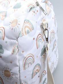 Set de 2 bolsas de pañales impermeables y de gran tamaño para viajes, con múltiples bolsillos - arcoíris - Ver 4