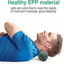 高密度轻便瑜伽按摩球，用于肌肉放松和拉伸运动（8厘米*16厘米） - 彩色 - 查看 6