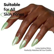 Modelones Glitter Green Nail Polish Grape Gel Nail Polish Soak-Off UV Gel Polish - 28+ Days Long-Lasting Salon-Quality Nail Art For St Patricks Day Decorations DIY Manicure &Amp; Gift 15ML - 白色 - 查看 8