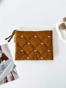 Túi đựng mỹ phẩm mini xinh xắn có nơ và khóa kéo, túi đựng băng vệ sinh nhiều màu sắc, túi đựng đồ dùng vệ sinh cá nhân di động dành cho nữ/bé gái, thích hợp đi học, đi làm, du lịch, nghỉ mát, du thuyền, đi biển - Phụ kiện thiết yếu cho phái nữ - Nhiều màu - Xem 13