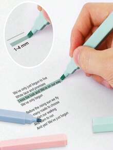 12pcs Soft Highlighter Pens - Slanted Tip Design, Smudge-Proof, Suitable For Journaling, Study And Office - Perfect Easter Gift, Student Gift, Back To School - 12 Color Schemes - View 8