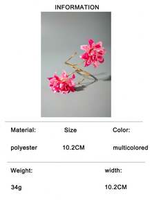 1 chiếc vòng tay kiểu Bohemian đính hoa 3D bằng vải, món quà tuyệt vời dành cho thanh thiếu niên và bạn bè. - Nhiều màu - Xem 12