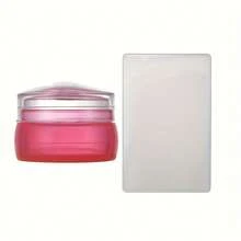 XL Nail Stamper Kit Soft Stamper And Scraper Set Silicone Nail Art Manicure Tool With Lid - Multicolor - View 10