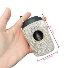 Luxury Rhinestone Pet Dispenser, Coffee Cup Shape Convenient Dog Poop Bag Holder, Cute Storage New Style, Pet Supplies - White - View 4