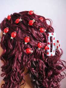 10PCS Red Ladybug Hairpins - Animal Insect Clips, Girls & Women, Daily & Back To School Accessories - 彩色 - 查看 2