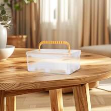 BESTYASH Caja Para Copas De Vino Con Asa PortáTil a Prueba De Polvo Organizador De Cristalería Para Hogar Bar Reuniones Familiares Y Fiestas 10.74X7.48X4.33 Pulgadas - como en la foto - Ver 4