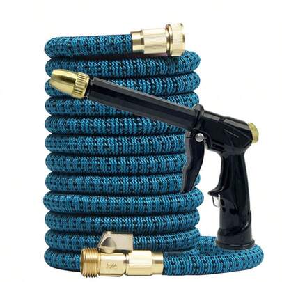 1 Roll, Brand New Expandable Garden Hose, Car Washing & Gardening Magic Hose, 3X Expandable With Spray Nozzle, 17ft/25ft/50ft