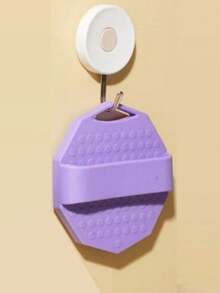 1/2pcs New Polygon Silicone Bath Brush, Portable Hanging Hexagon Silicone Shower Brush - Multicolor - View 11