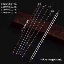 4Pcs Beading Needles17cm/6.69inch With Storage Tube, Bead Crochet Hooks Beaded Needles Steel Wood Bead Needle Threader Jewelry Making Tools Beading Needles Sewing Embroidery - View 14