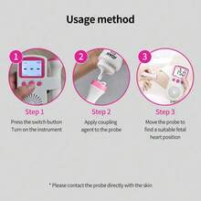 Belovedone Máy theo dõi nhịp tim thai nhi Doppler cầm tay, máy theo dõi nhịp tim thai tại nhà cho bà bầu - Nhiều màu - Xem 10