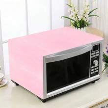 1 pieza de cubierta de polvo para horno microondas de pigmento hecha de lino tejido para decoración del hogar, a prueba de polvo y que evita las manchas y el polvo - color sólido - Ver 14