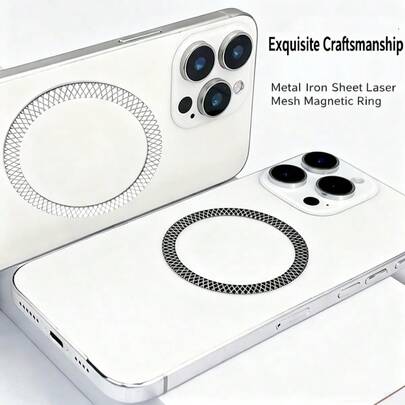 2个强力通用磁性指环贴纸，适用于所有设备和手机壳，提升无线充电和车载支架性能