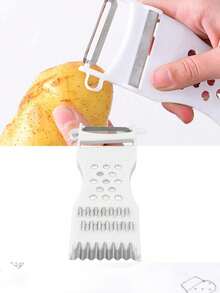 1PC Multi-Functional Kitchen Slicer - Vegetable Grater And Peeler Set - Multicolor - View 3