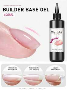 XEIJAYI Esmalte de uñas de gel de 100ml con capa superior de vidrio de larga duración, capa base de goma resistente, fortalecedor de uñas LED UV, gel floreciente, pegamento para puntas de uñas y suavizante de cutículas - Multicolor - Ver 15